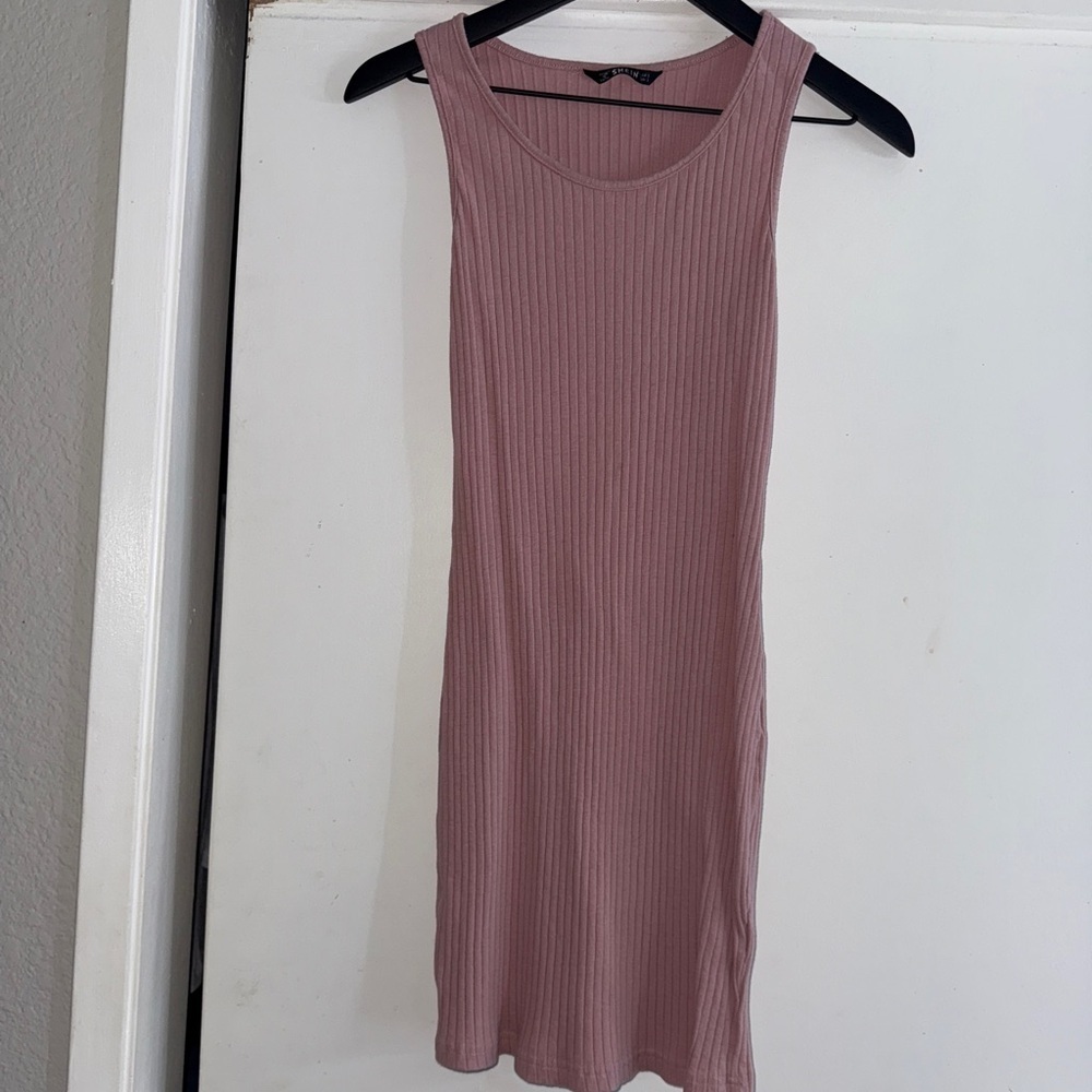 2/$15 SHEIN Ribbed Casual Pink Dress